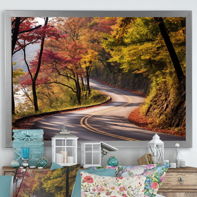 Shades Of Purple Road Into Forest IV - Road Wall Art