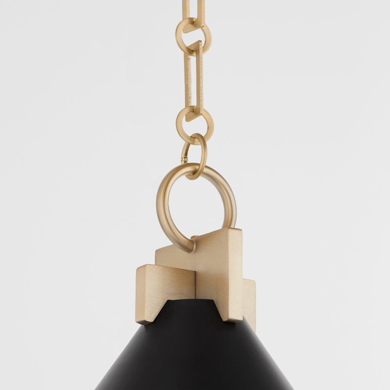 Luminaire suspendu conique 16 po, Black