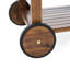 Chariot-bar industriel moderne pour les rassemblements extérieurs, et chariot pratique en bois et en aluminium, facile à transporter