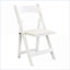 Ensemble de 4 chaises d'appoint rembourrées pliantes, siège portatif compact avec coussin beige et amp; Cadre blanc cassé pour salle à manger, adultes-783463232
