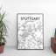 Stuttgart City Map - No Frame Print-1314639891