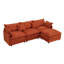 Canapé modulaire modulaire en chenille avec repose-pieds-355926460-355926462