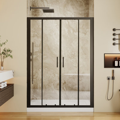 50'' - 54'' W x 70'' H Framed Double Sliding Shower Door with 1/4" SGCC Tempered Glass