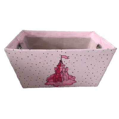 Panier en tissu doublé
