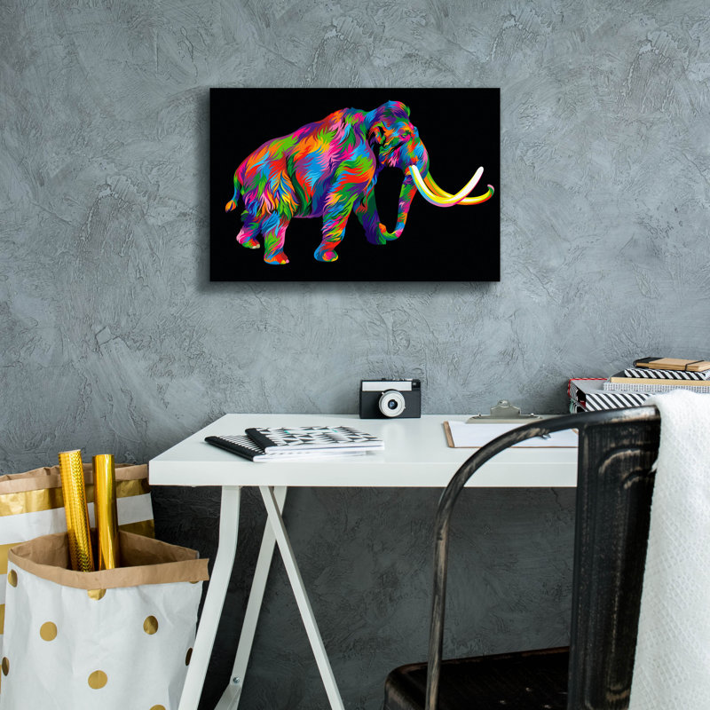 «Wooly Mammoth» par Bob Weer, H 12 po x l 18 po x P 0,75 po