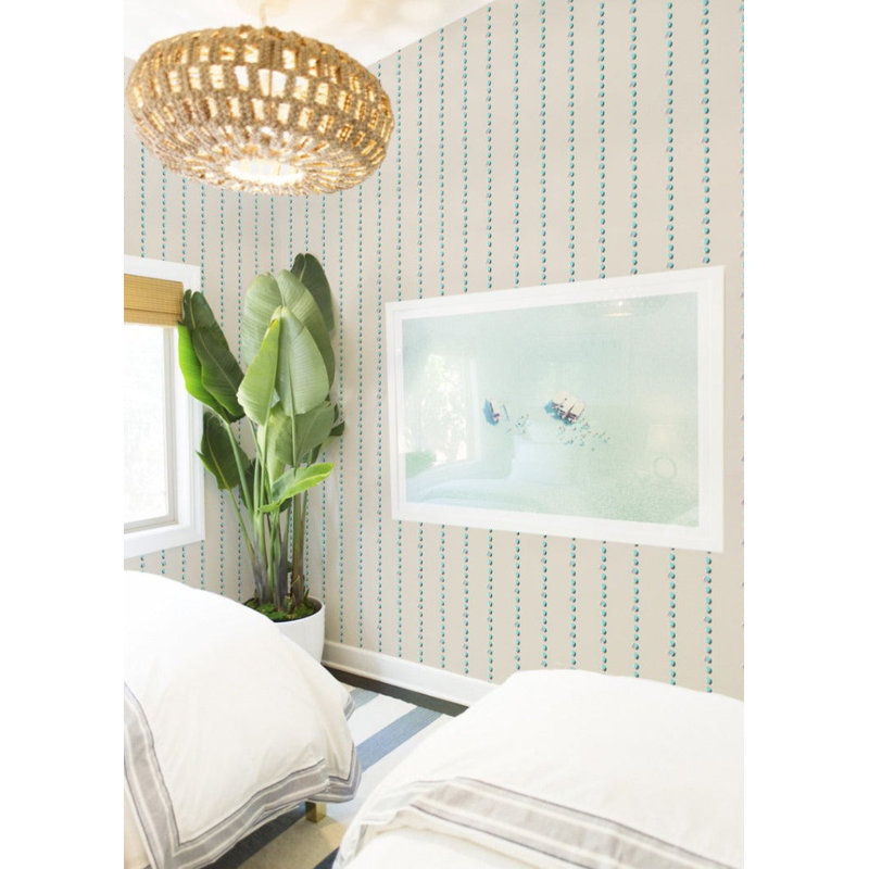 Pinstripe Umbrellas 10' L x 24" W Peel and Stick Wallpaper Roll, Self-adhesive