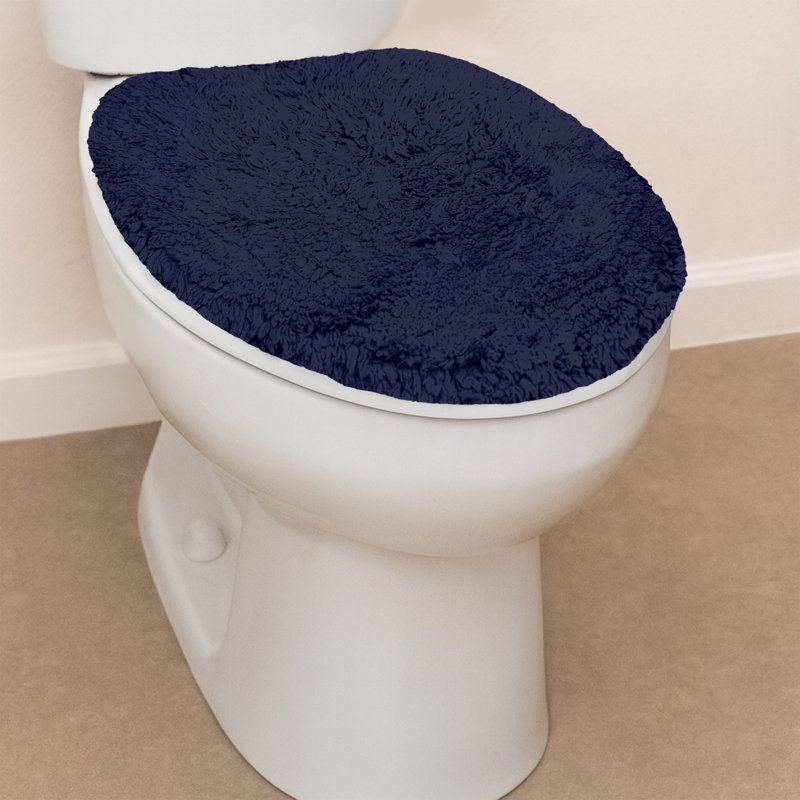 Anyla Waterford Toilet Seat Lid Cover 18"x18", Navy