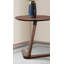 Table d'appoint moderne de style Mid-Century moderne en noyer massif
