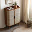 Armoire de rangement 2 portes en rotin pour chaussures et vestibule