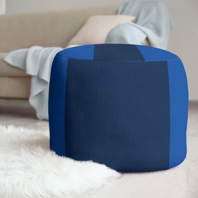 Repose-pieds repose-pieds rond 20,5", Bleu royal / bleu marine / bleu royal, Saint-Louis