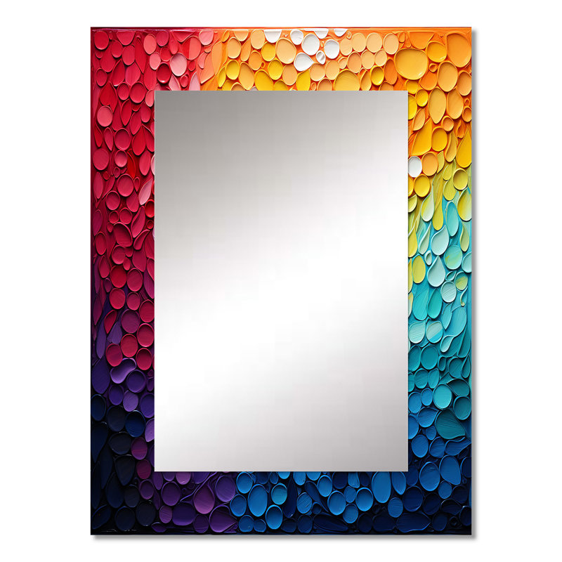 «Hardedge Art Contrast Cadence I», grand miroir mural moderne, impression sur toile, 32 po x 24 po