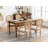 Solid Wood Frame Antique Painting Linen Fabric Rattan Back Dining Chair,Set Of 2