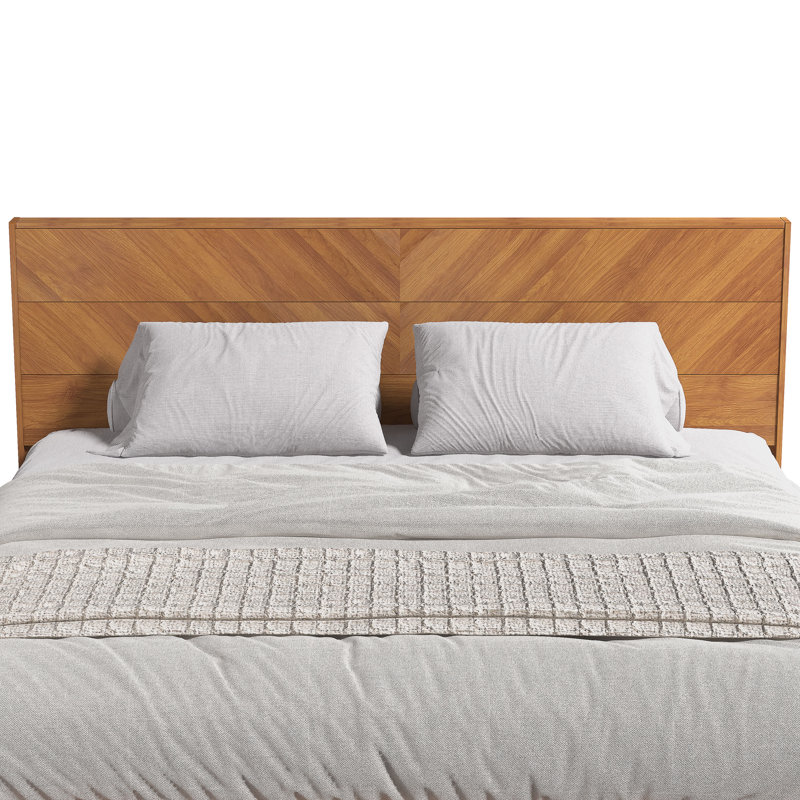 Aleshire Platform Bed, King, Amber Walnut