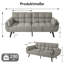 3 Seater Linen Blend Sofa-1801431443