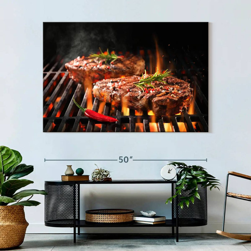 Yarlin Sizzling Beef Steaks, 34" H x 51" W