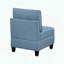 Fauteuil sans accoudoirs avec rangement caché - capitonné bleu - modulaire-2100135008