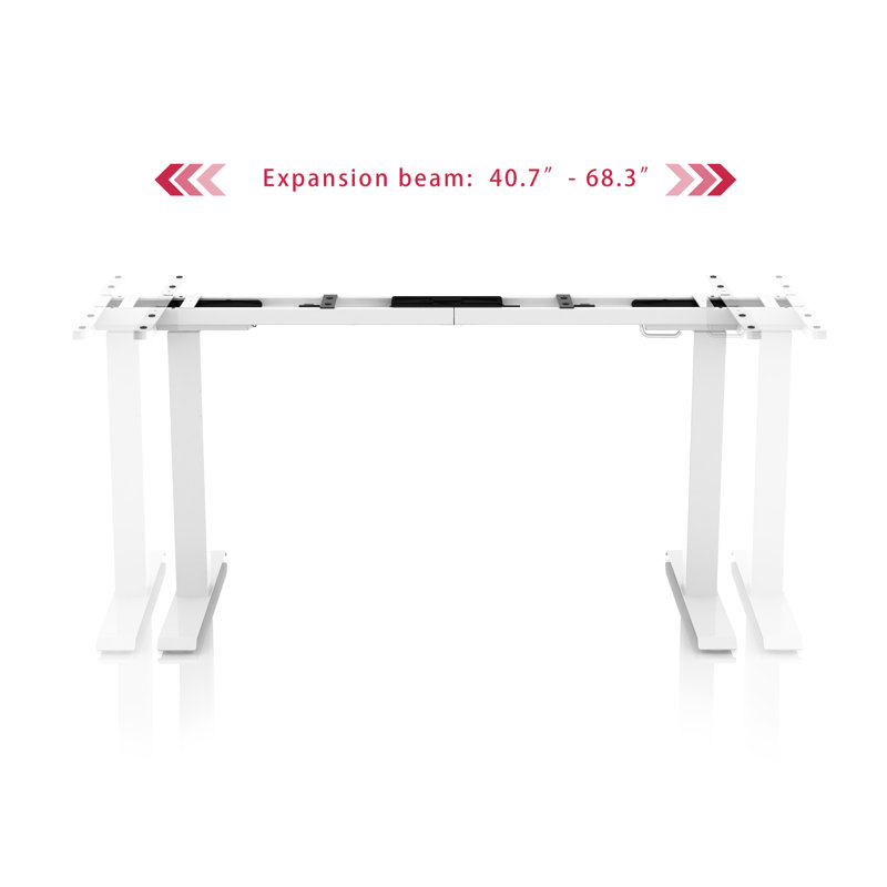  27" H x 40.7" W Desk Base, White