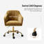 Chaise de travail en velours Adan-911968071