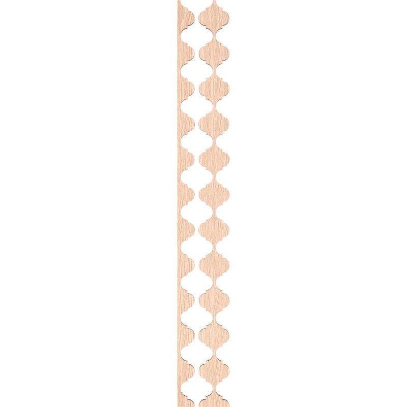 Ensemble de panneau mural décoratif en lattes de bois réglables Marrakesh, H 94 po x l 7,12 po x P 0,37 po, Chêne rouge