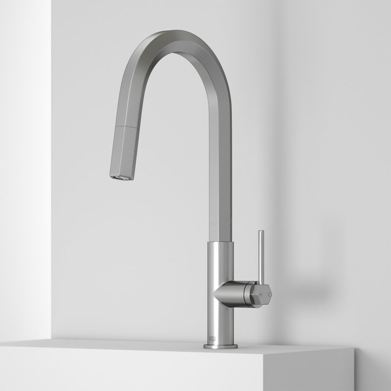 Hart 18" H 1-handle Pull-Down Kitchen Faucet, Stainless Steel