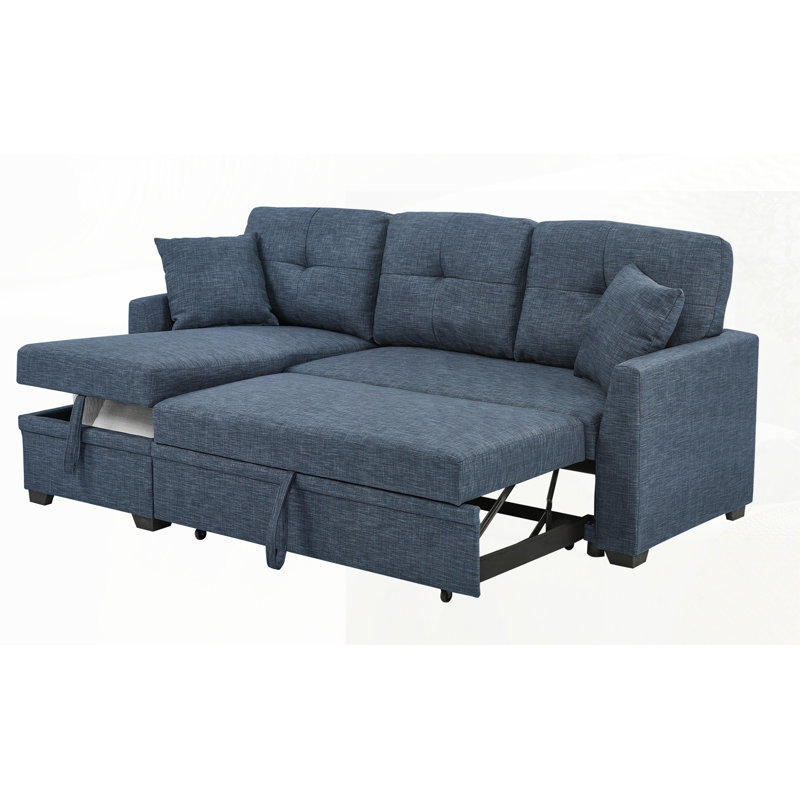 Modular Sleeper Sectional Sofa, Blue