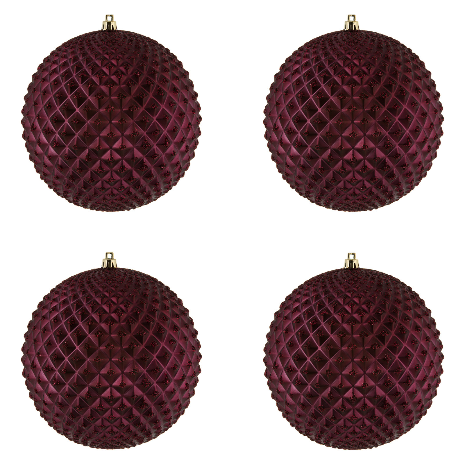 Durian Glitter Ball Ornament, Red