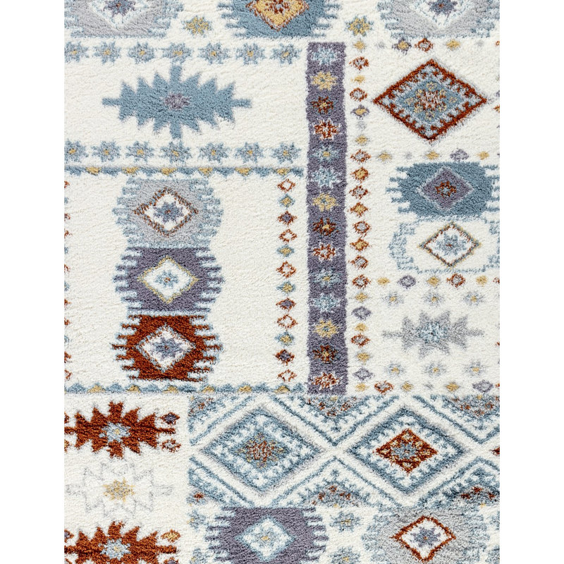 Tapis à poil long 3 po X 7 avec résistance aux taches et durabilité à long terme, Rectangle 7 pi 1 po x 5 pi 2 po