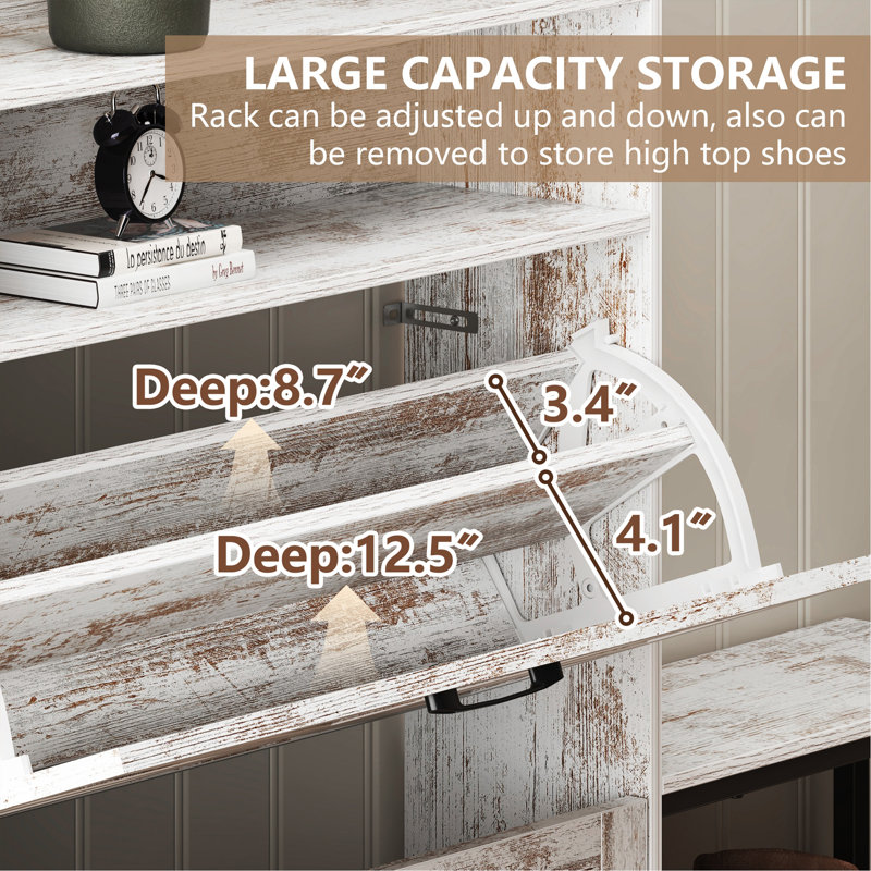 Versatile Entryway Shoe Cabinet With Multiple Storage Options And Stylish Design