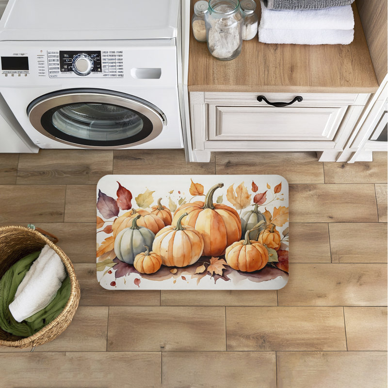 Tapis de sol anti-fatigue Autumn, Ensemble de récolte d'automne citrouille