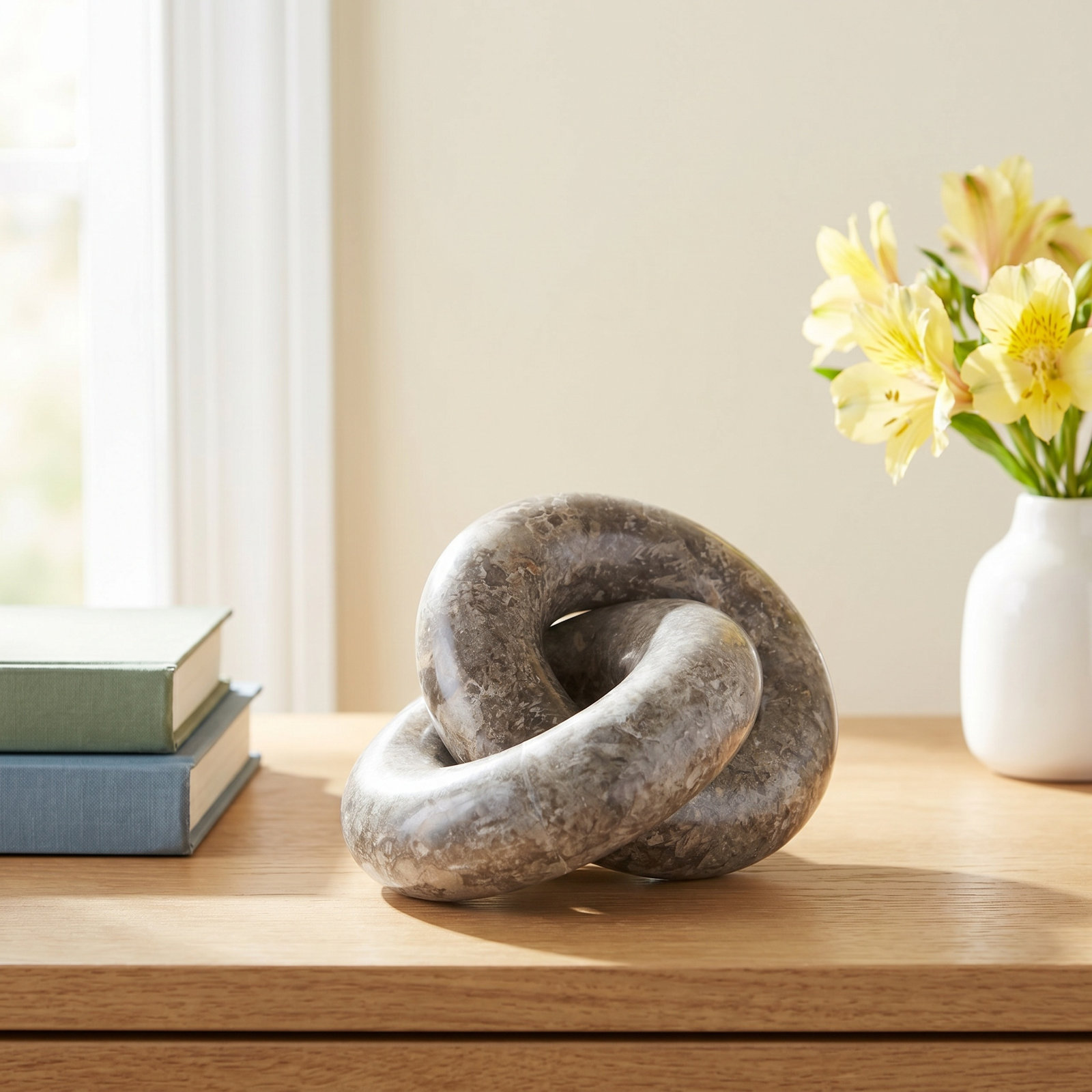 Sierra Genuine Marble Ring Sculpture