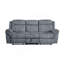 Ensemble de salon inclinable en velours bicolore 3 pièces Zubaida