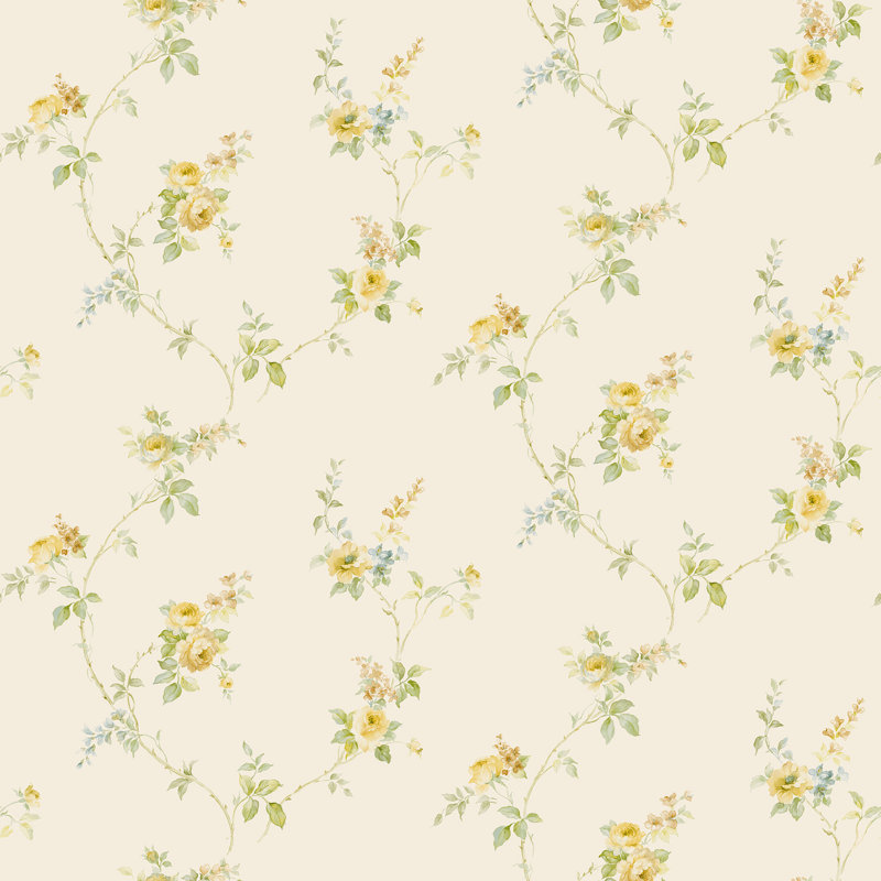 Kadence 10m x 53cm Matte Wallpaper Roll, Cream/Yellow
