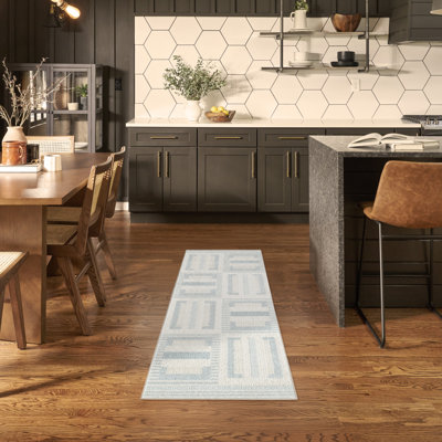 Tapis d'intérieur bleu Maridee