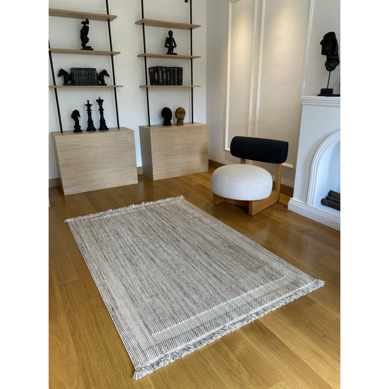 Tapis rectangulaire en coton Tilina, Rectangle 2 pi 7 po x 9 pi 10 po