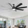 Brixham 72" 8 - Blade Classic Matte Black LED Ceiling Fan Light With Remote Control