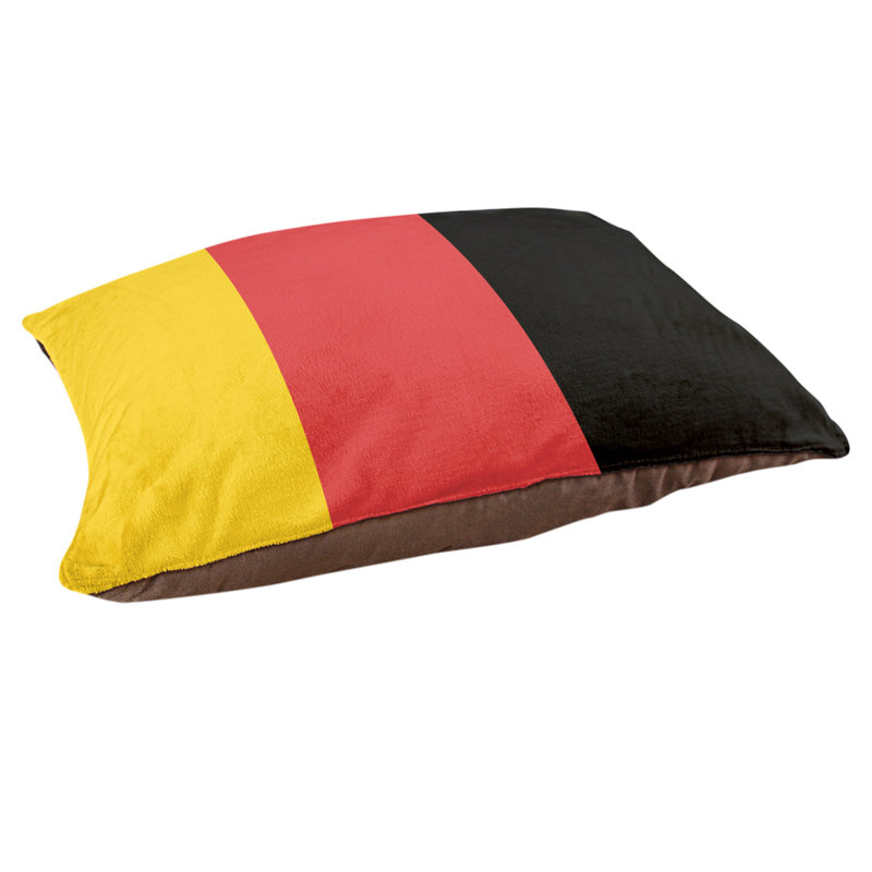 Oreiller Maryland, Très grand (l 50 po x P 40 po x H 7 po), Jaune / Rouge / Noir