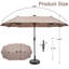 Parasol de marché éclairé 13 pi avec base-60568226