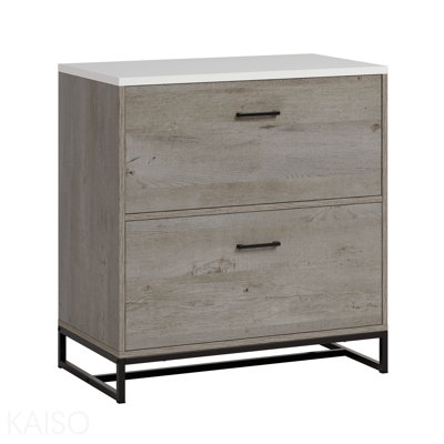 Brown Finish File Cabinet With Full-Extension Slides For Easy Access