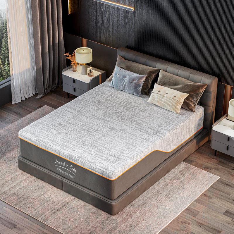 12" Gel Memory Foam Medium Mattress with Removable Cover, Full, 12"