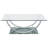 Amelia Chrome Rectangular U-Shaped Glass Top Coffee Table