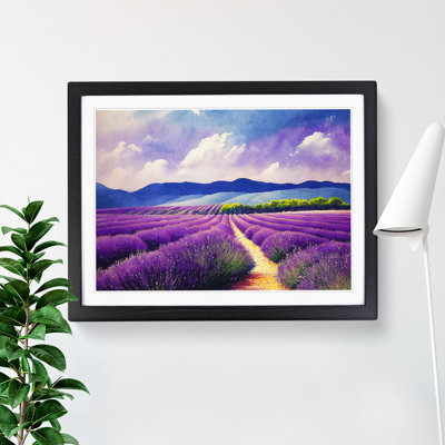 Lavender Field Watercolour Vol.2 - Single Picture Frame Print