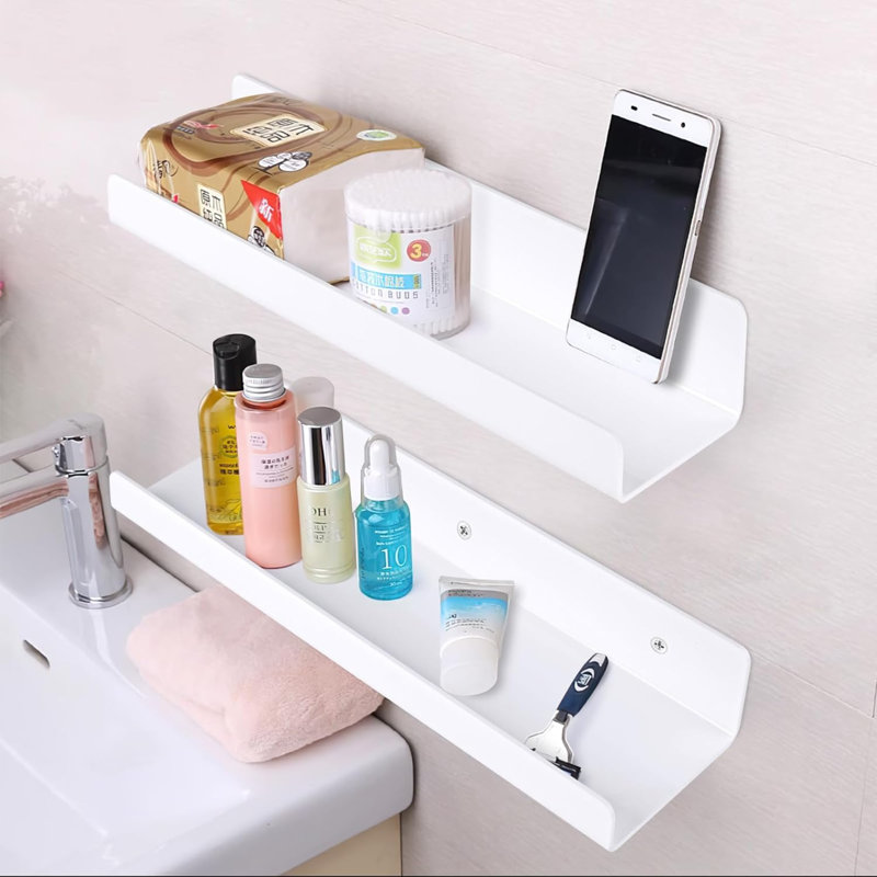 Tablettes flottantes en acrylique 2 pièces, tablette en acrylique, bibliothèque murale invisible avec ensemble de fixation, petites tablettes de salle de bain pour disque, livre, présentoir Funko Pop