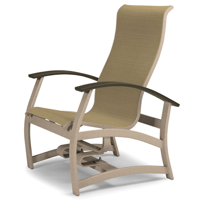 Askar Swivel Powder Coated Aluminum Outdoor Lounge Chair, Textured Desert, Lime 38D Sunbrella®, Beachwood P40