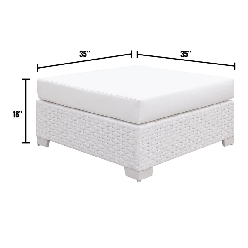 Dali Wicker Outdoor Ottoman