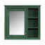 Meuble-lavabo moderne avec lavabo simple 30 po avec rangement, 3 tiroirs, armoire à miroir, couleur, lavabo à trois trous, forme rectangulaire, trou de déversement pour rangement des matériaux, lavabo, finition