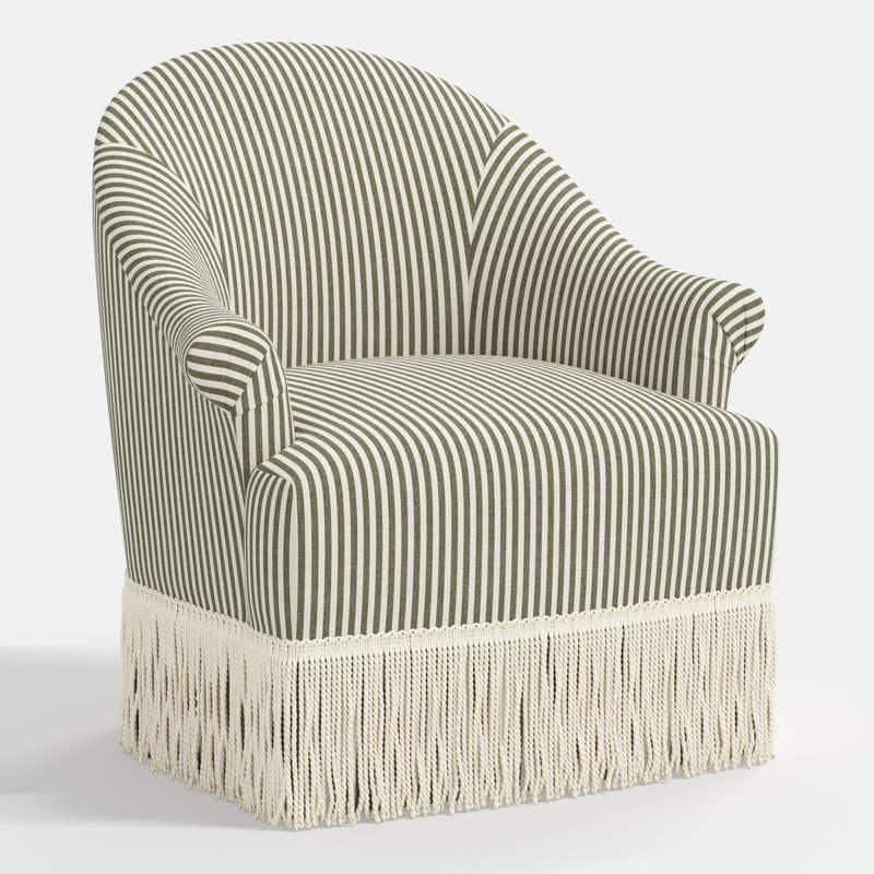 Marie Swivel Chair, Jane Stripe Laurel