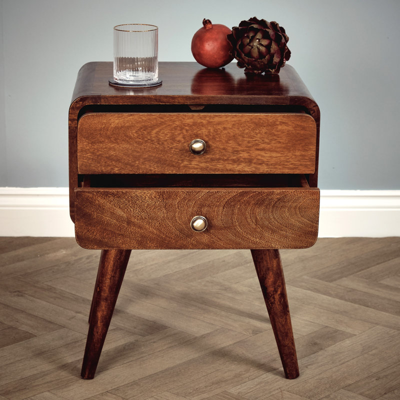 40 cm W Solid Wood Bedside Table