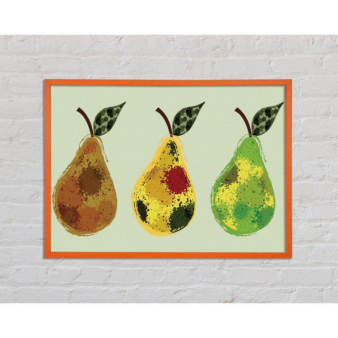 Trio Of Pears - Einzelner Bilderrahmen Kunstdrucke