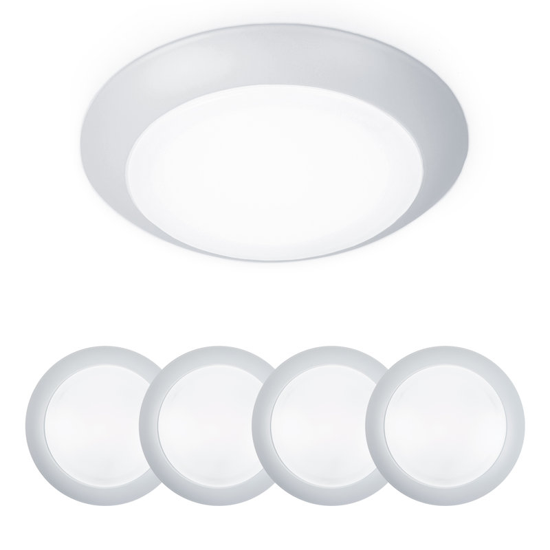 Plafonnier encastré 1 lumière Huot, H 1,13 po x l 5,9 po x P 5,9 po
