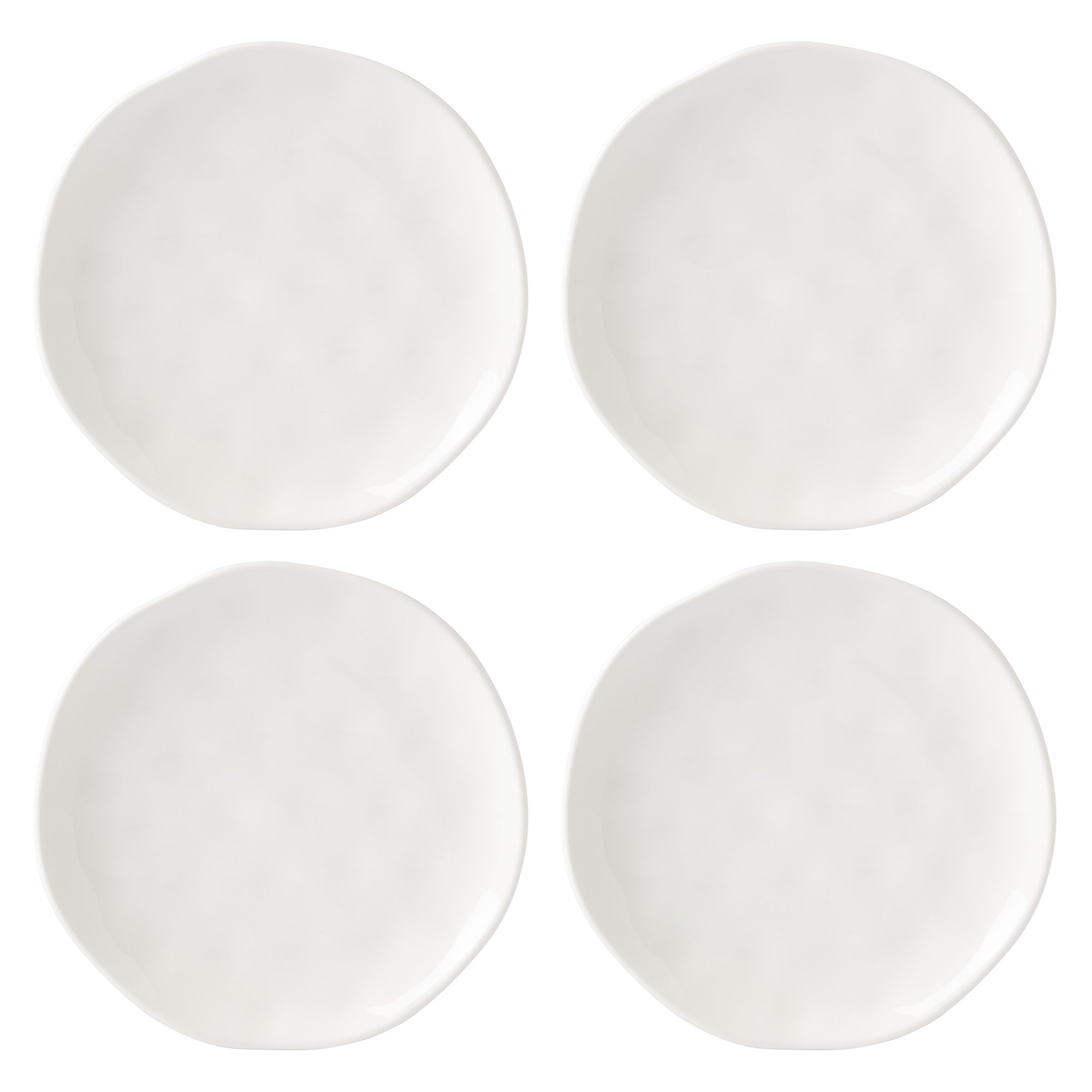 Bay Colors Blue Bay Colors 4Pc Accent Plates, White